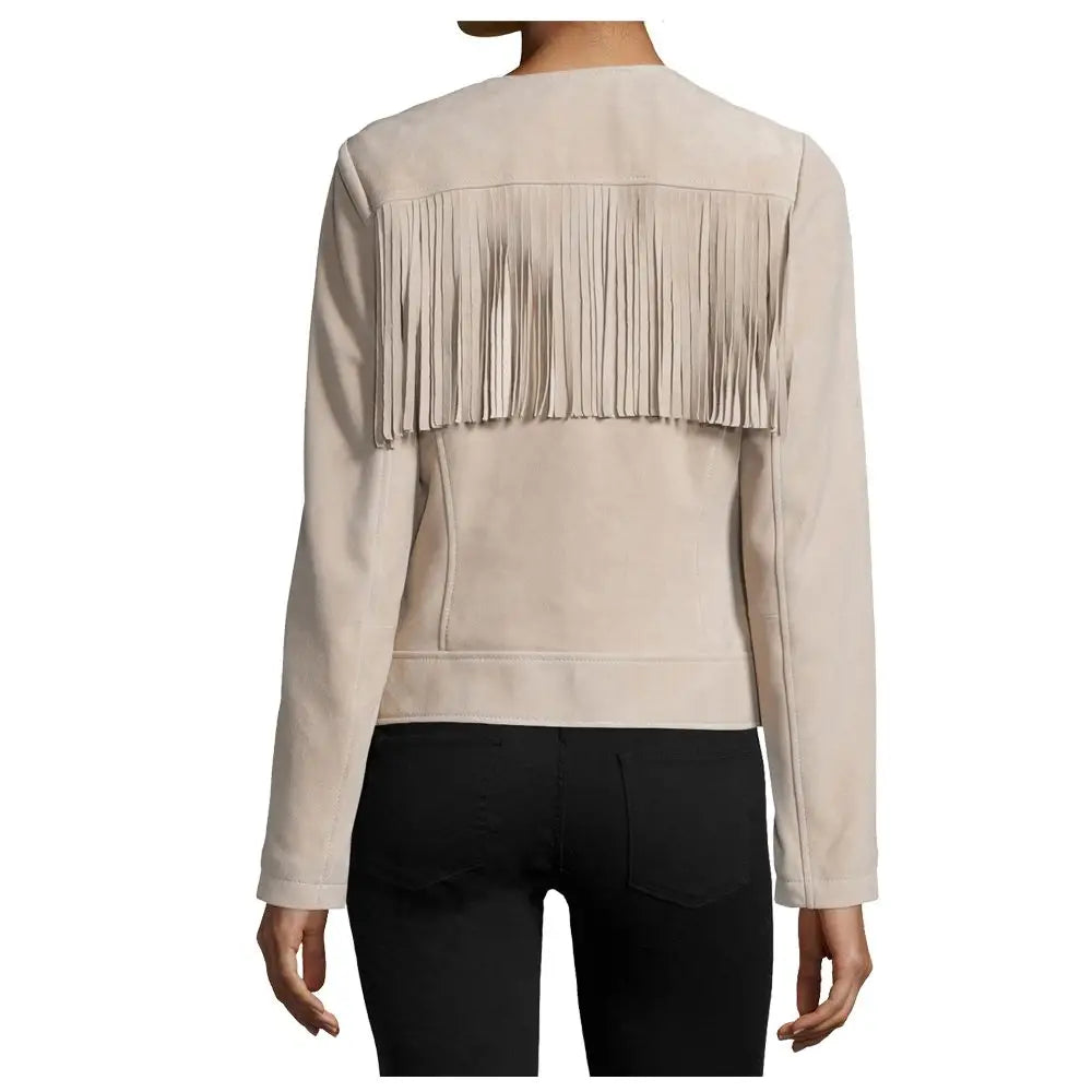 Women’s Fringed Leather Fashion Jacket
