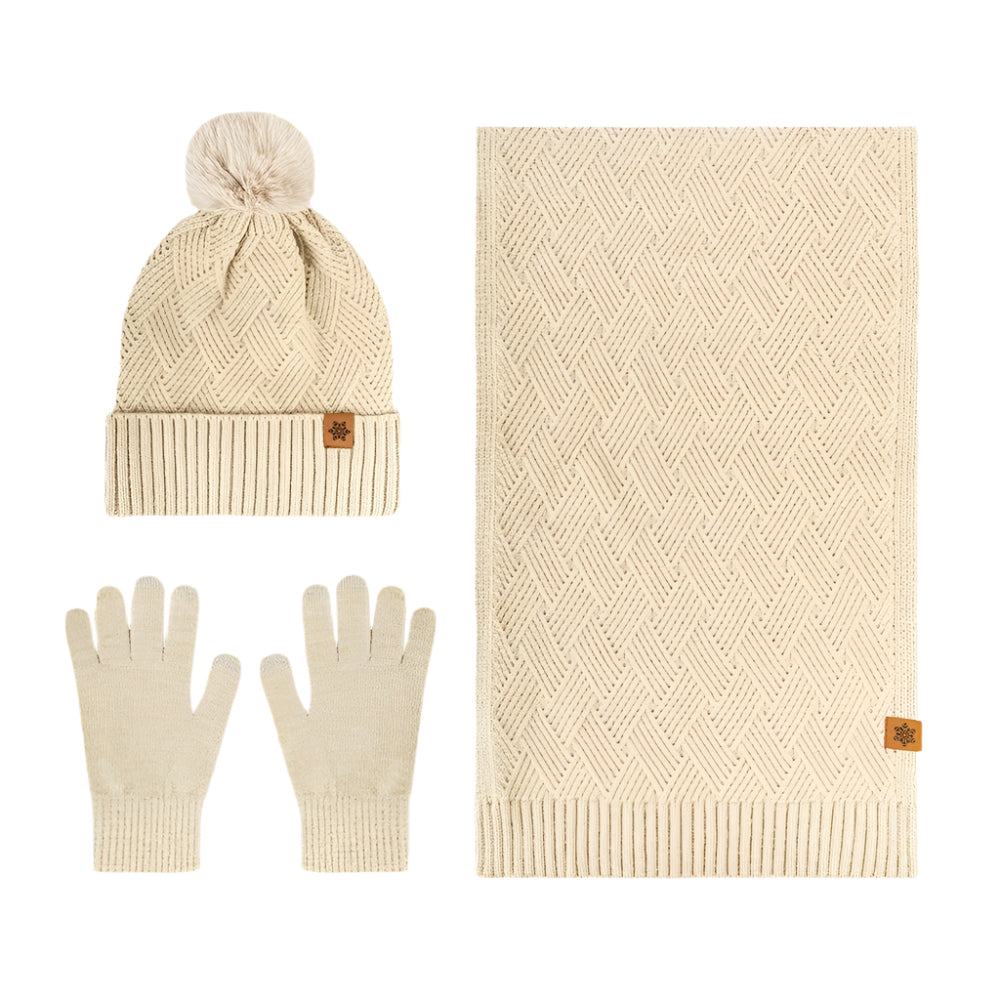 NNETM Women's Winter Cashmere Hat and Scarf Set