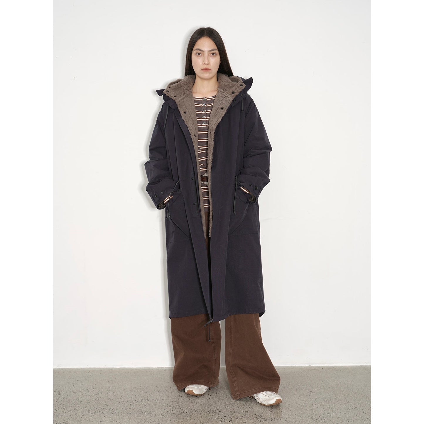 Fireladyfur Women's Oversized Windproof Hooded Coat"Winter Institute"