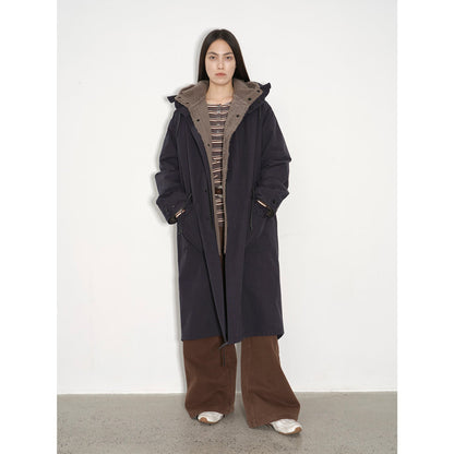 Fireladyfur Women's Oversized Windproof Hooded Coat"Winter Institute"